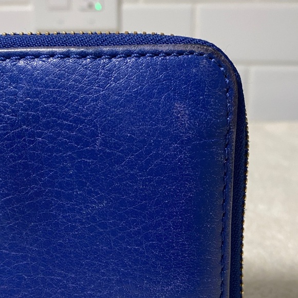Michael Kors Cobalt Blue Leather Zip Wallet - Picture 3 of 14